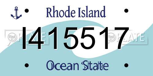 I415517 Rhode Island License Plate