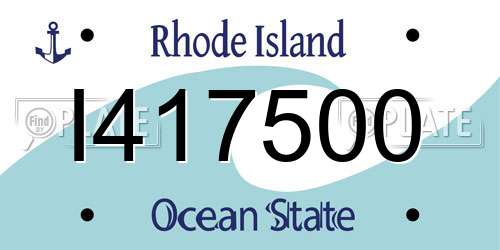 I417500 Rhode Island License Plate