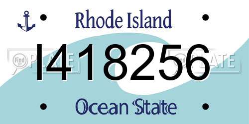 I418256 Rhode Island License Plate