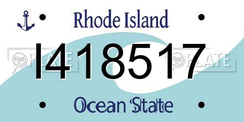 I418517 Rhode Island License Plate