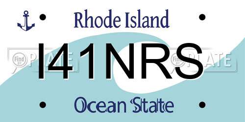 I41NRS Rhode Island License Plate
