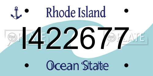 I422677 Rhode Island License Plate