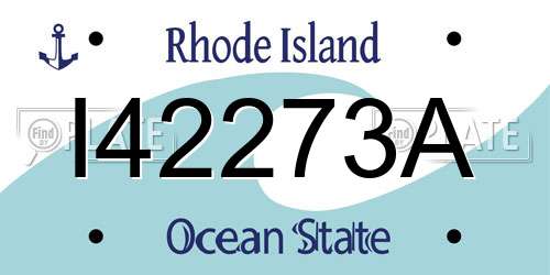 I42273A Rhode Island License Plate