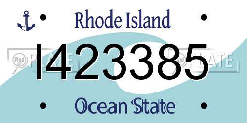 I423385 Rhode Island License Plate