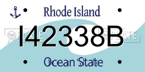 I42338B Rhode Island License Plate