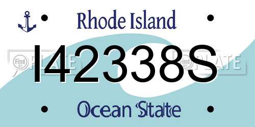 I42338S Rhode Island License Plate