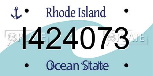 I424073 Rhode Island License Plate