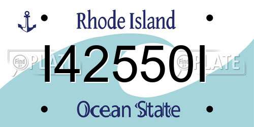 I42550I Rhode Island License Plate
