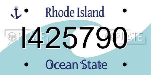 I425790 Rhode Island License Plate