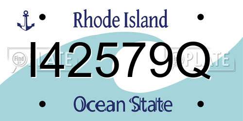 I42579Q Rhode Island License Plate