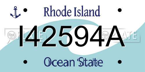 I42594A Rhode Island License Plate