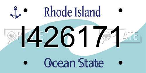 I426171 Rhode Island License Plate