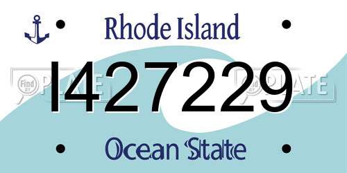 I427229 Rhode Island License Plate