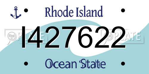 I427622 Rhode Island License Plate
