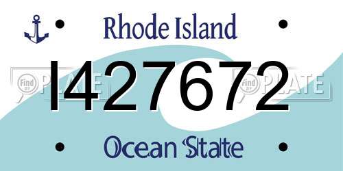 I427672 Rhode Island License Plate