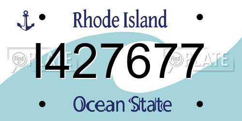 I427677 Rhode Island License Plate