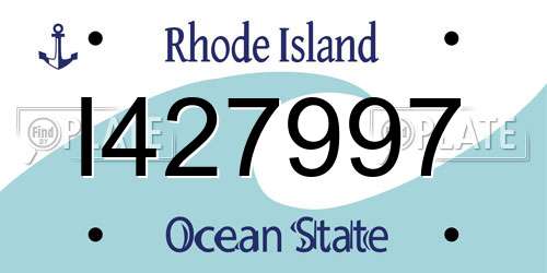 I427997 Rhode Island License Plate