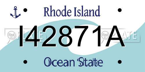 I42871A Rhode Island License Plate