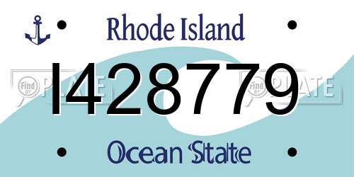 I428779 Rhode Island License Plate