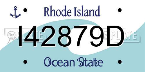 I42879D Rhode Island License Plate