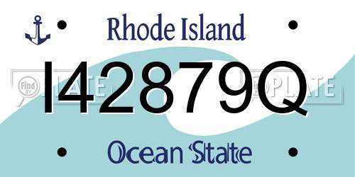 I42879Q Rhode Island License Plate