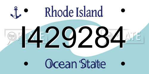 I429284 Rhode Island License Plate
