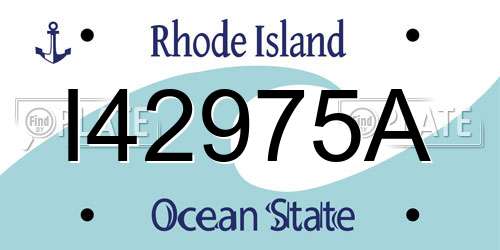 I42975A Rhode Island License Plate
