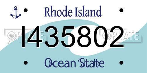 I435802 Rhode Island License Plate
