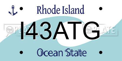 I43ATG Rhode Island License Plate