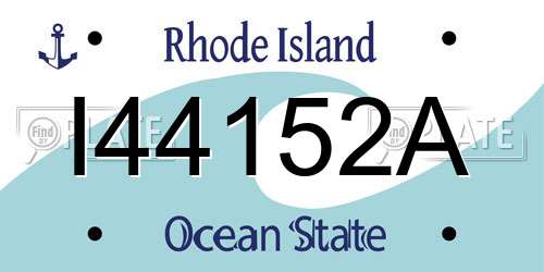 I44152A Rhode Island License Plate