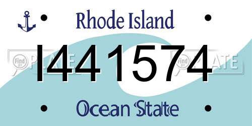 I441574 Rhode Island License Plate