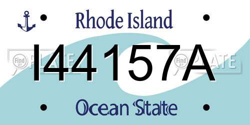 I44157A Rhode Island License Plate