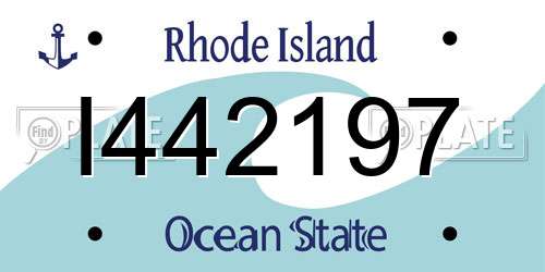 I442197 Rhode Island License Plate