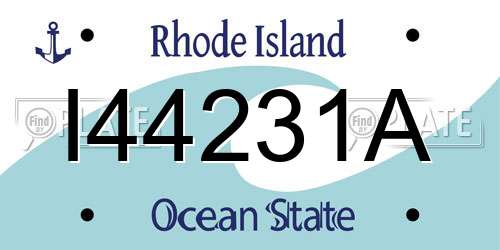 I44231A Rhode Island License Plate