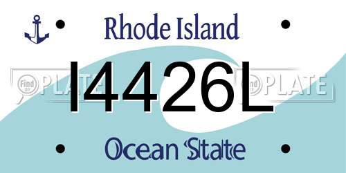 I4426L Rhode Island License Plate