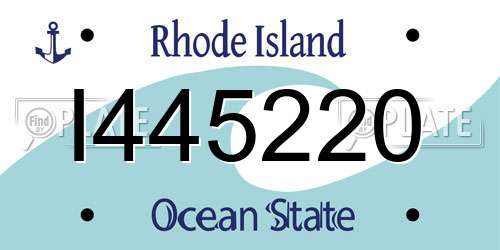 I445220 Rhode Island License Plate
