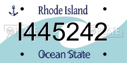 I445242 Rhode Island License Plate