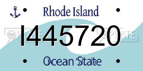 I445720 Rhode Island License Plate