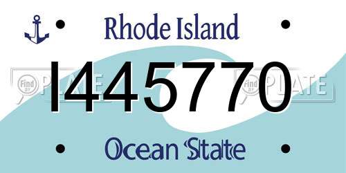 I445770 Rhode Island License Plate