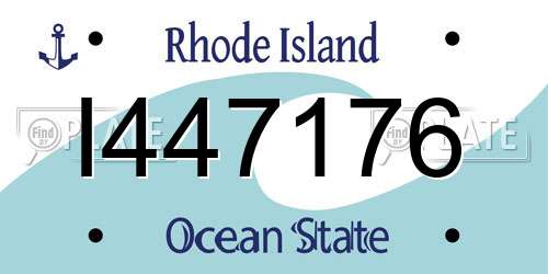 I447176 Rhode Island License Plate