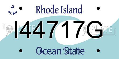 I44717G Rhode Island License Plate