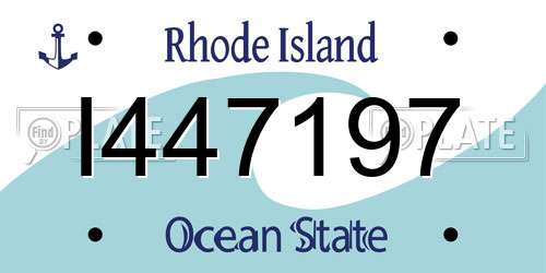 I447197 Rhode Island License Plate