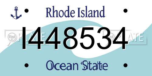 I448534 Rhode Island License Plate
