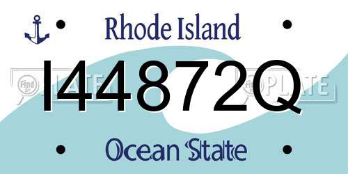 I44872Q Rhode Island License Plate
