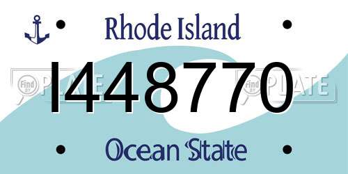 I448770 Rhode Island License Plate