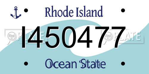 I450477 Rhode Island License Plate