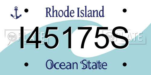 I45175S Rhode Island License Plate