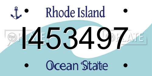 I453497 Rhode Island License Plate