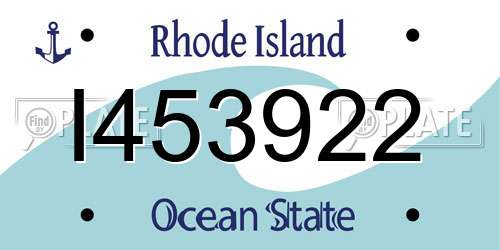 I453922 Rhode Island License Plate