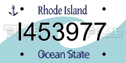 I453977 Rhode Island License Plate